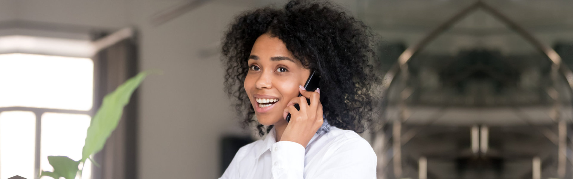 woman calling over the phone